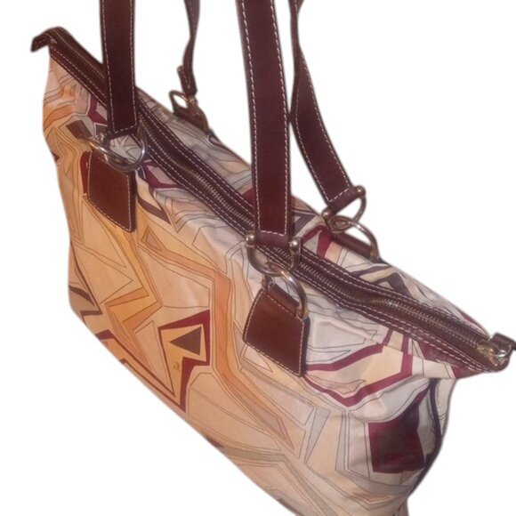 PucciGeometric designNylon exterior leather handlesGUC